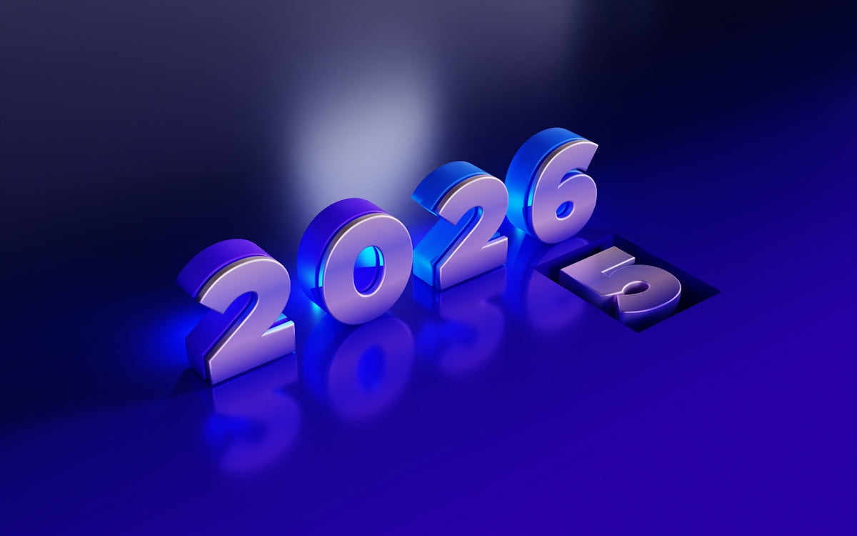 The year 2026 replacing 2025 in futuristic design