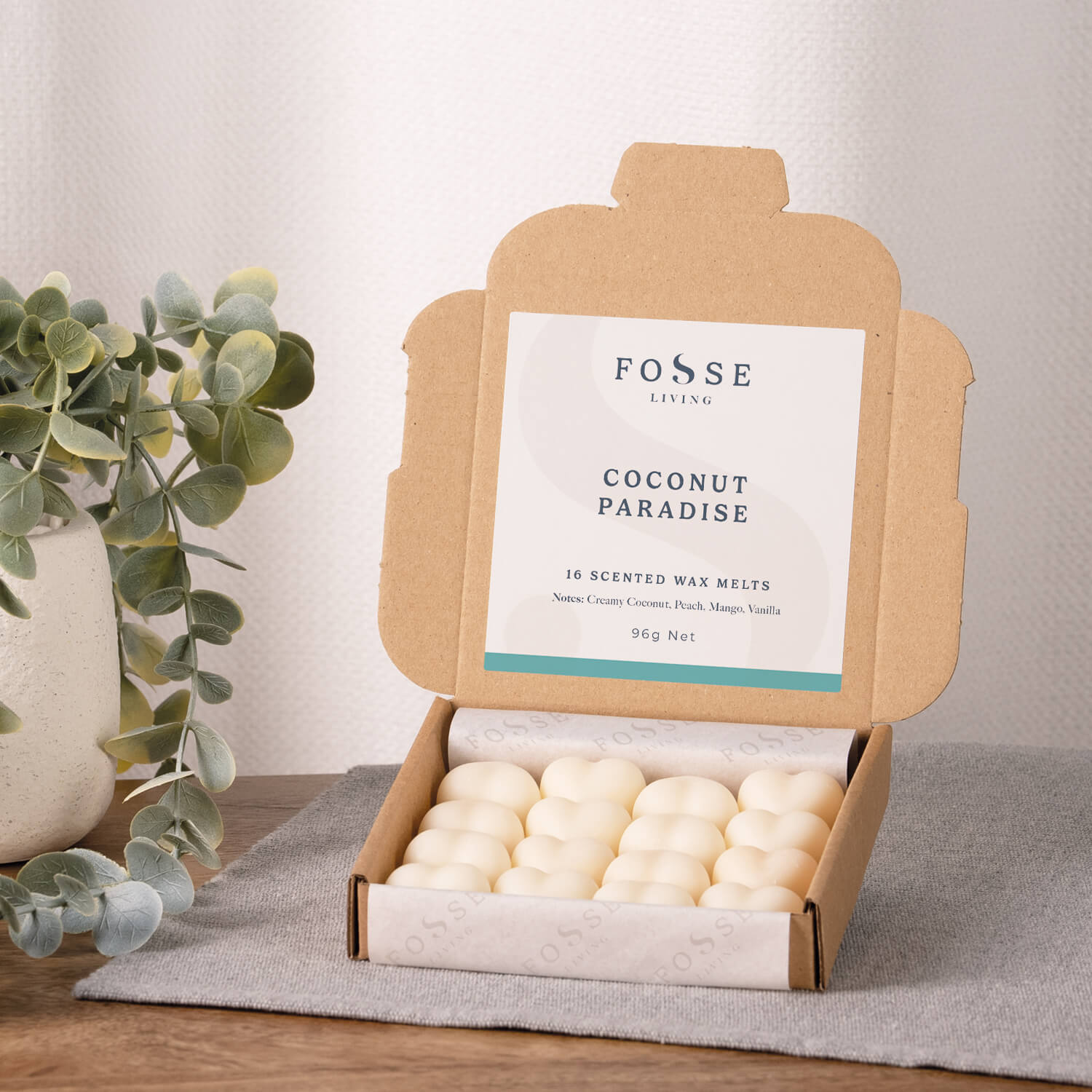 Coconut Paradise Wax Melts - 16 Pack - Fosse Living | Luxury Home Fragrances