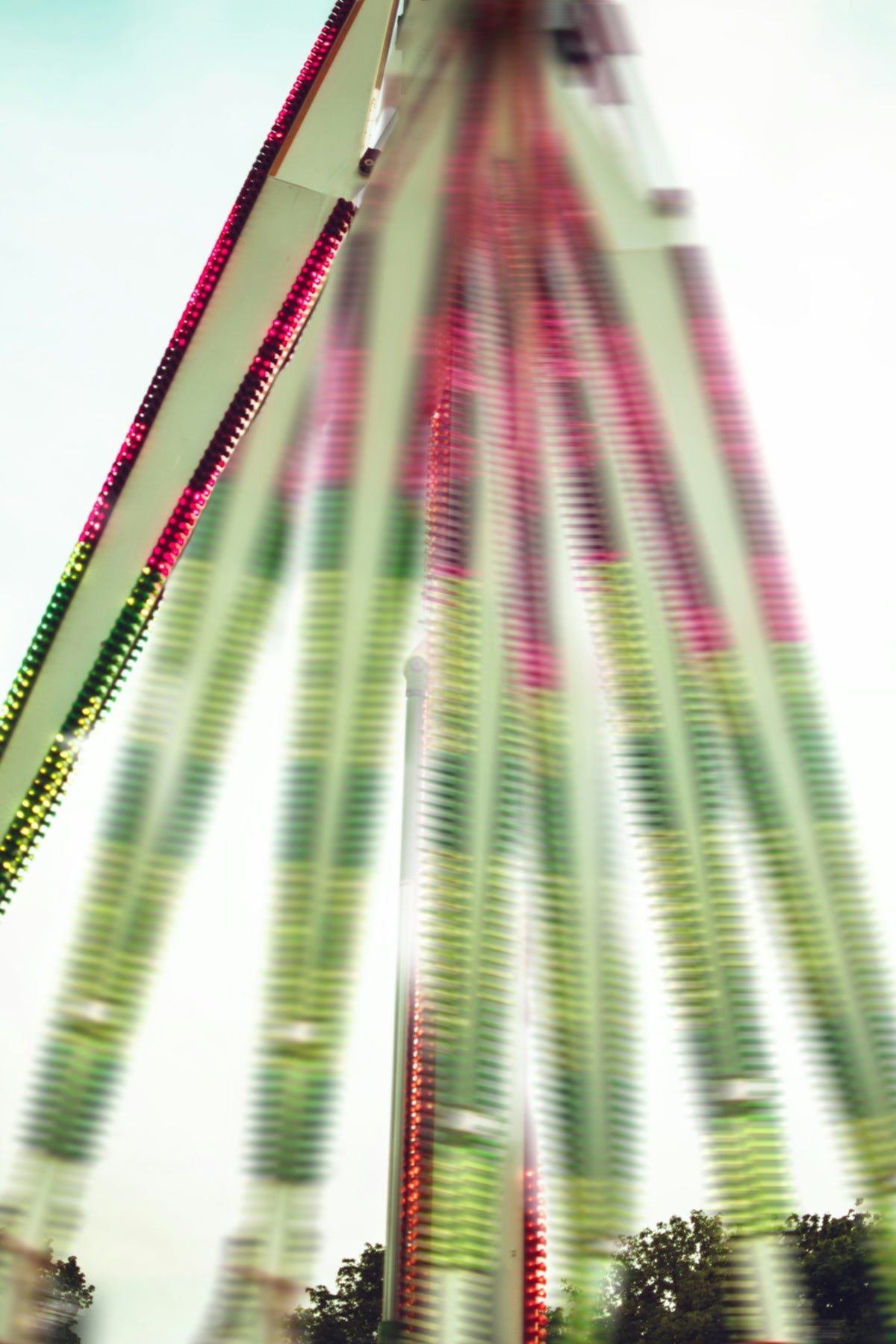 pink green and white light