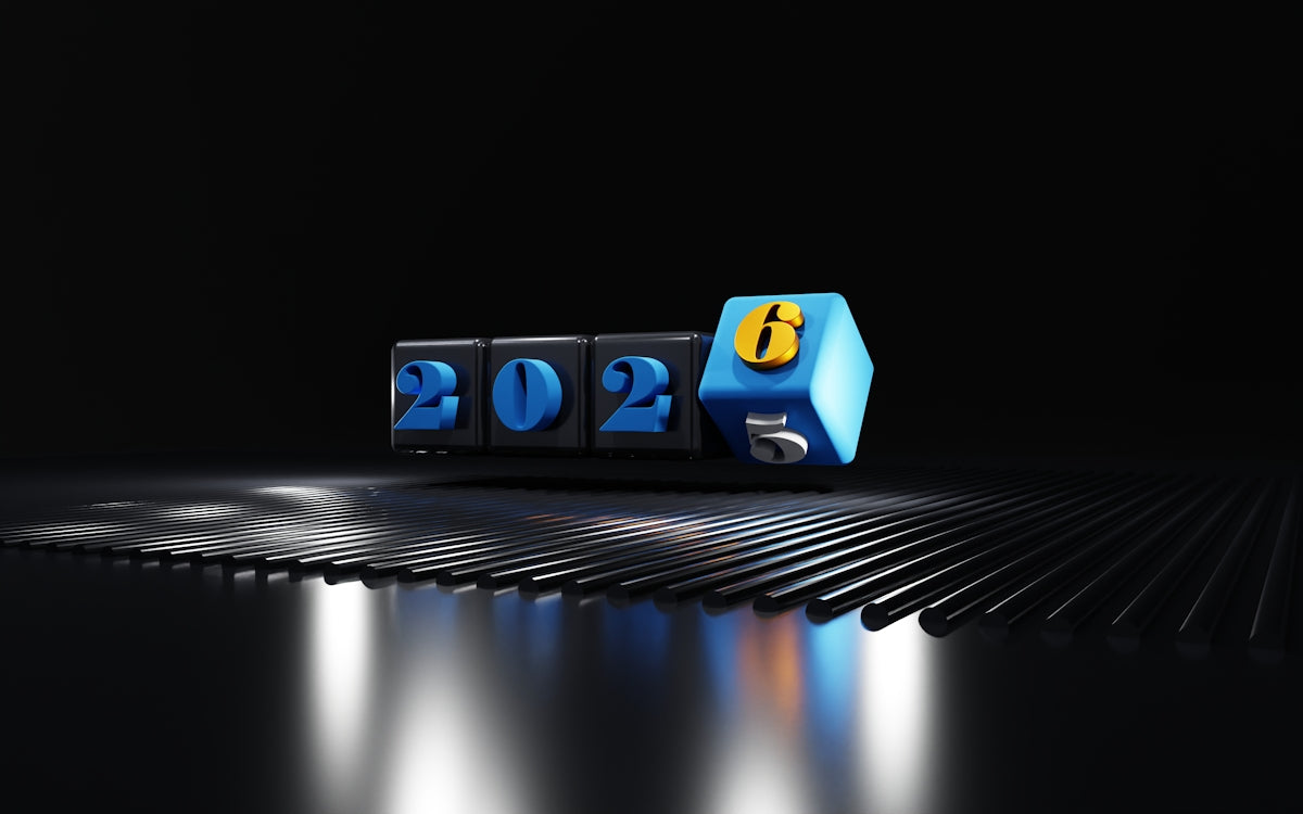 Year 2026 displayed on cubes