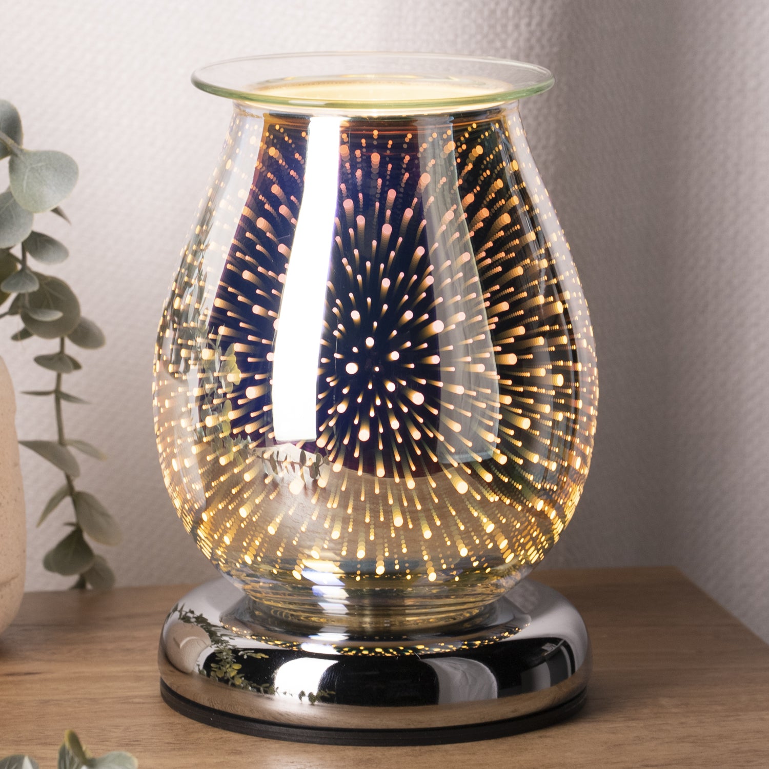 Oval 3D Burst Electric Touch Wax Melter - Fosse Living | Luxury Home Fragrances