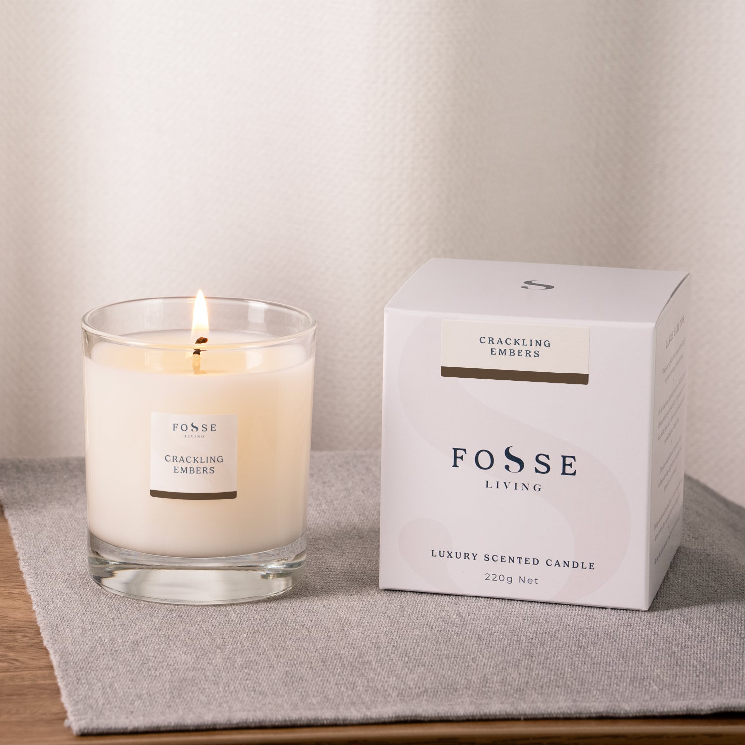 Crackling Embers Scented Candle - Fosse Living | Luxury Home Fragrances