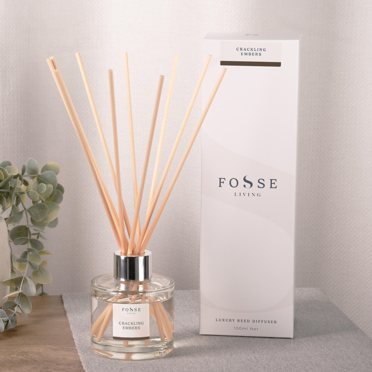 Crackling Embers Reed Diffuser - Fosse Living | Luxury Home Fragrances