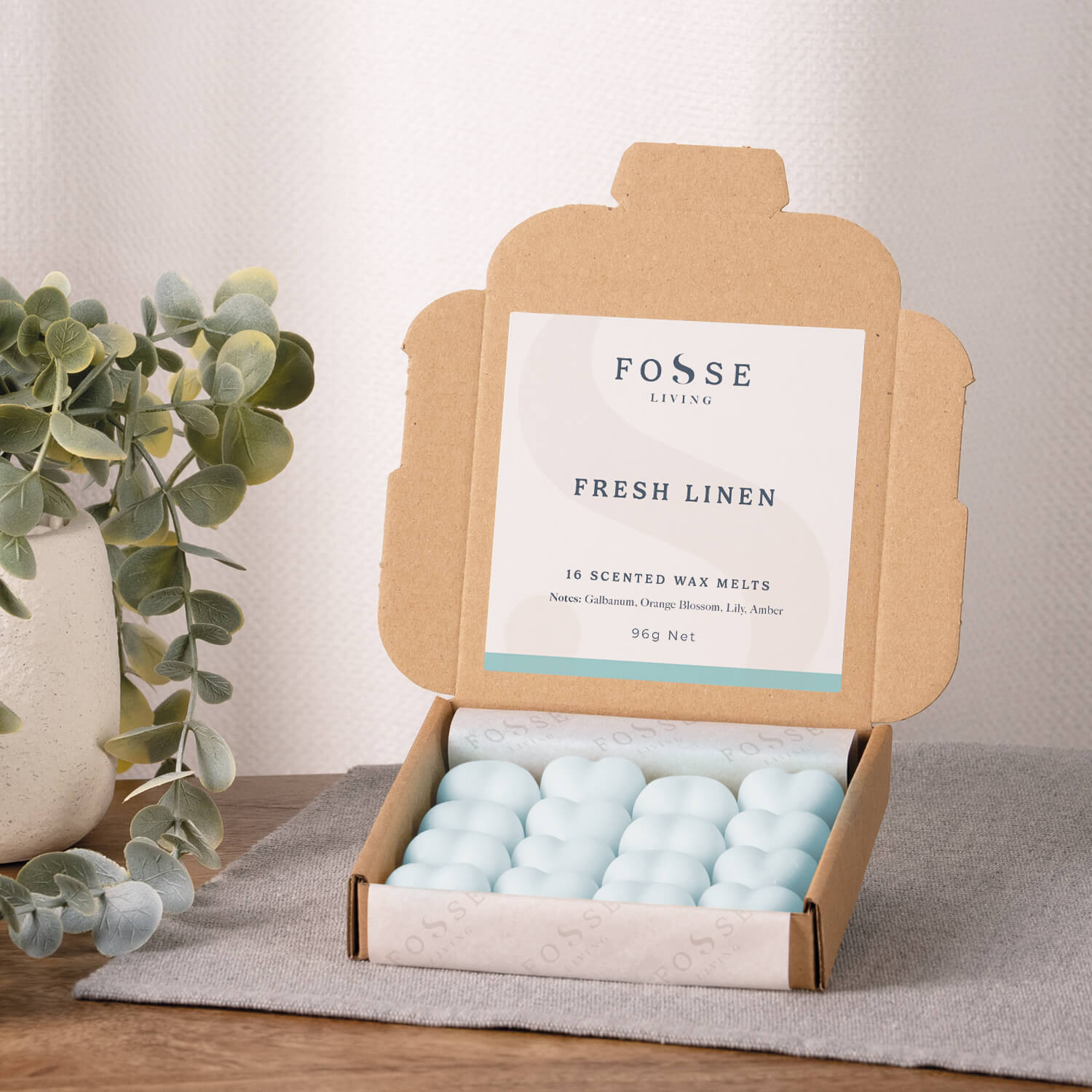 Fresh Linen Wax Melts - 16 Pack - Fosse Living | Luxury Home Fragrances