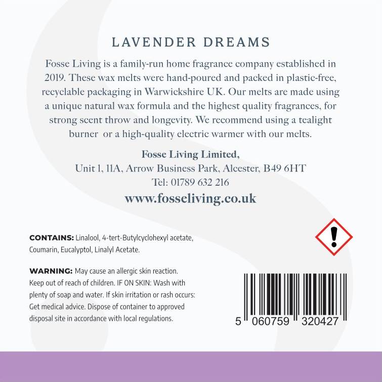 Lavender Dreams Wax Melts - 16 Pack - Fosse Living | Luxury Home Fragrances