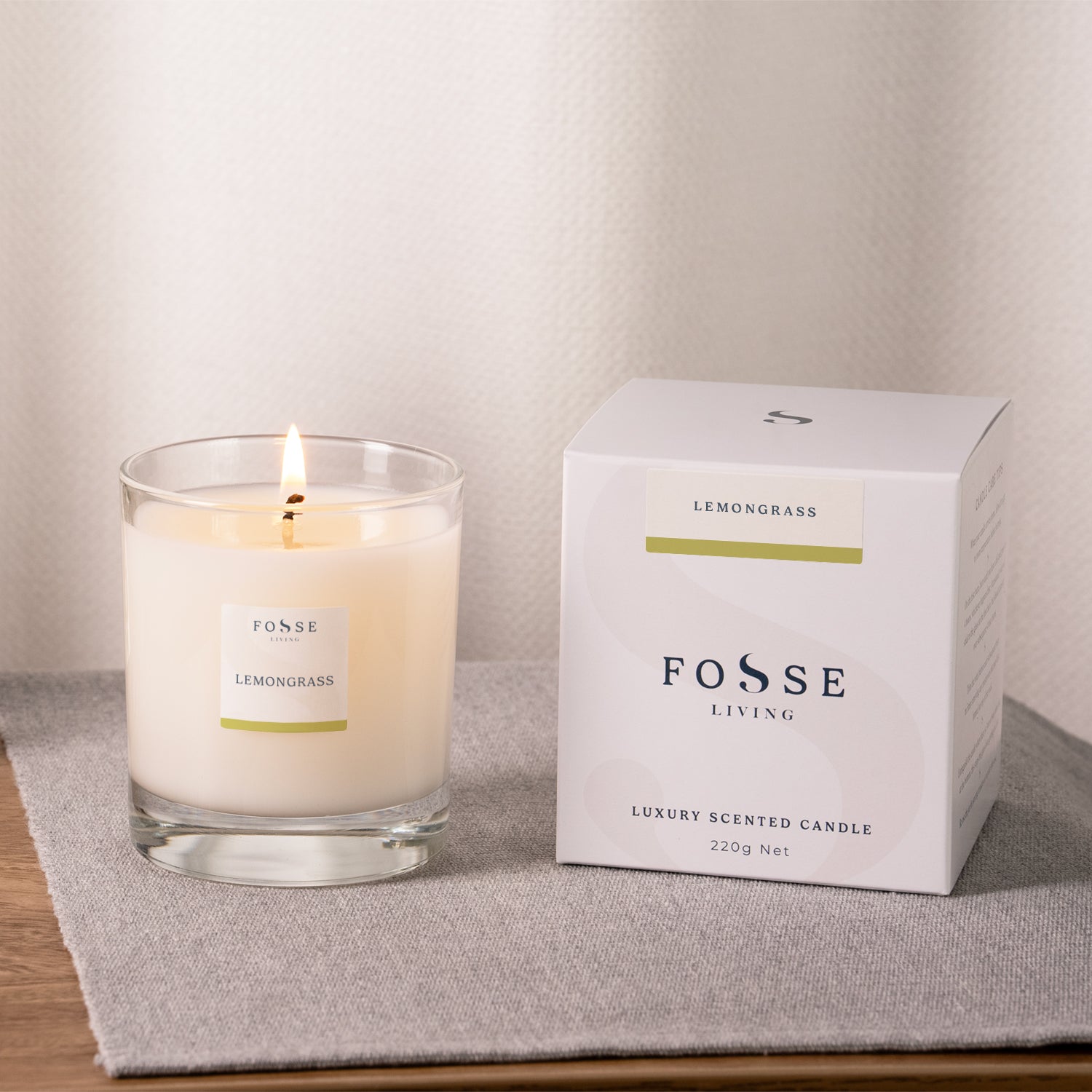 Lemongrass Scented Candle - Fosse Living | Luxury Home Fragrances