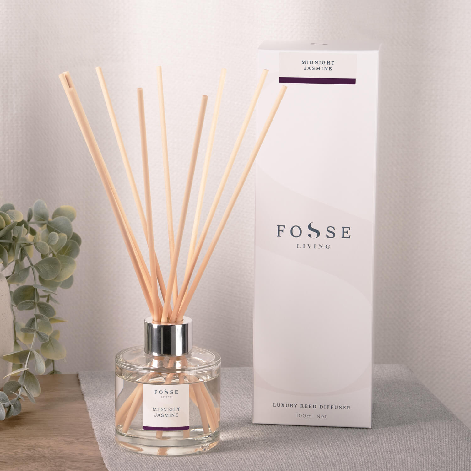 Midnight Jasmine Reed Diffuser - Fosse Living | Luxury Home Fragrances