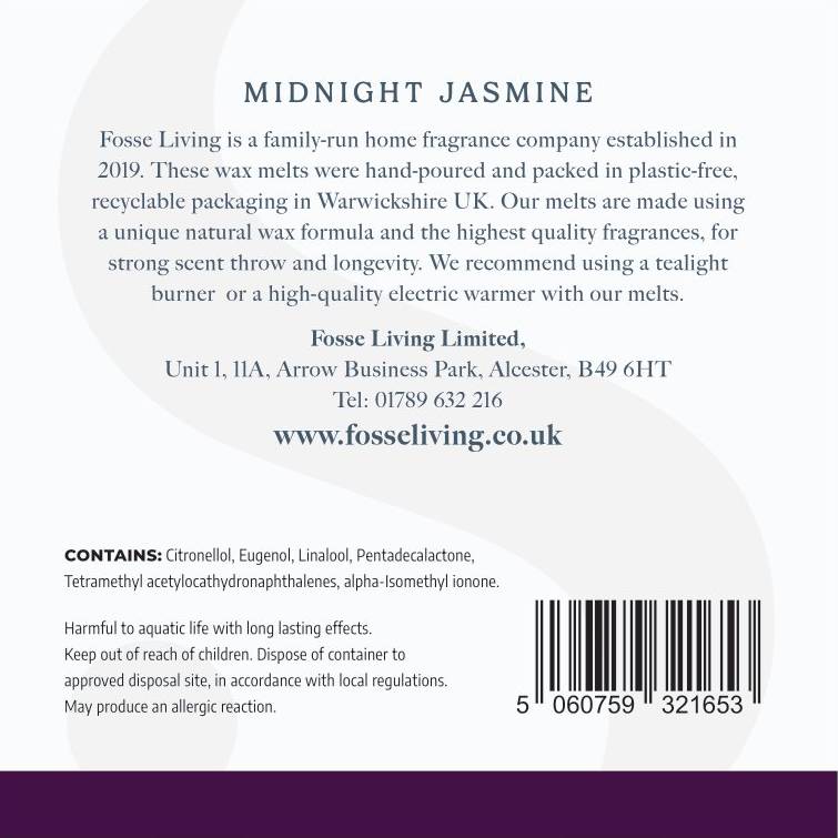 Midnight Jasmine Wax Melts - 16 Pack - Fosse Living | Luxury Home Fragrances