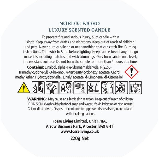 Nordic Fjord Scented Candle - Fosse Living | Luxury Home Fragrances