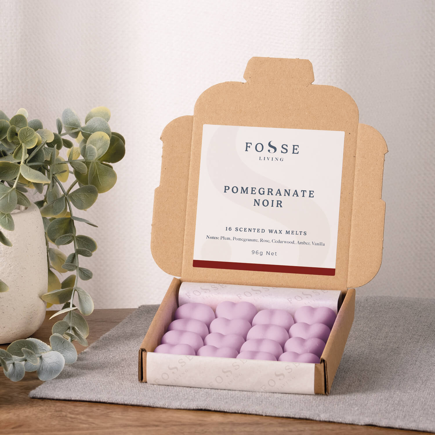 Pomegranate Noir Wax Melts - 16 Pack - Fosse Living | Luxury Home Fragrances