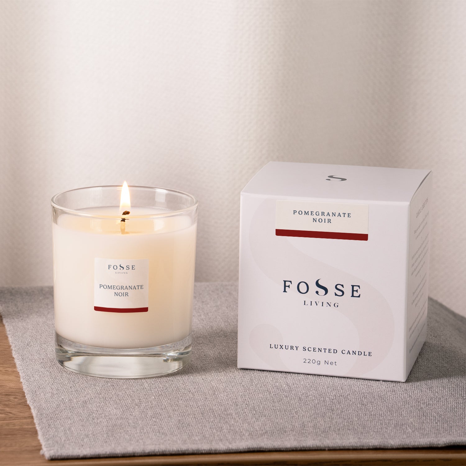 Pomegranate Noir Scented Candle - Fosse Living | Luxury Home Fragrances