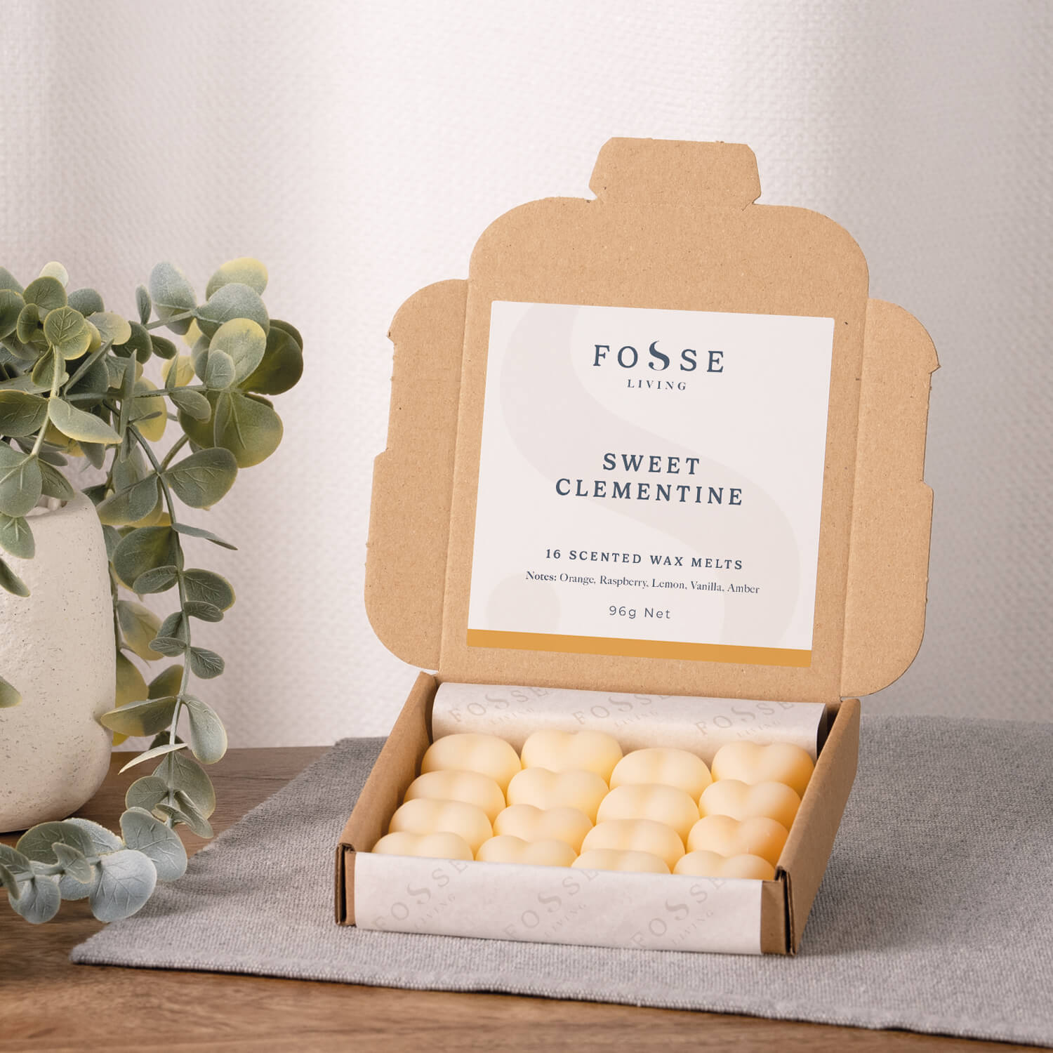 Sweet Clementine Wax Melts - 16 Pack - Fosse Living | Luxury Home Fragrances