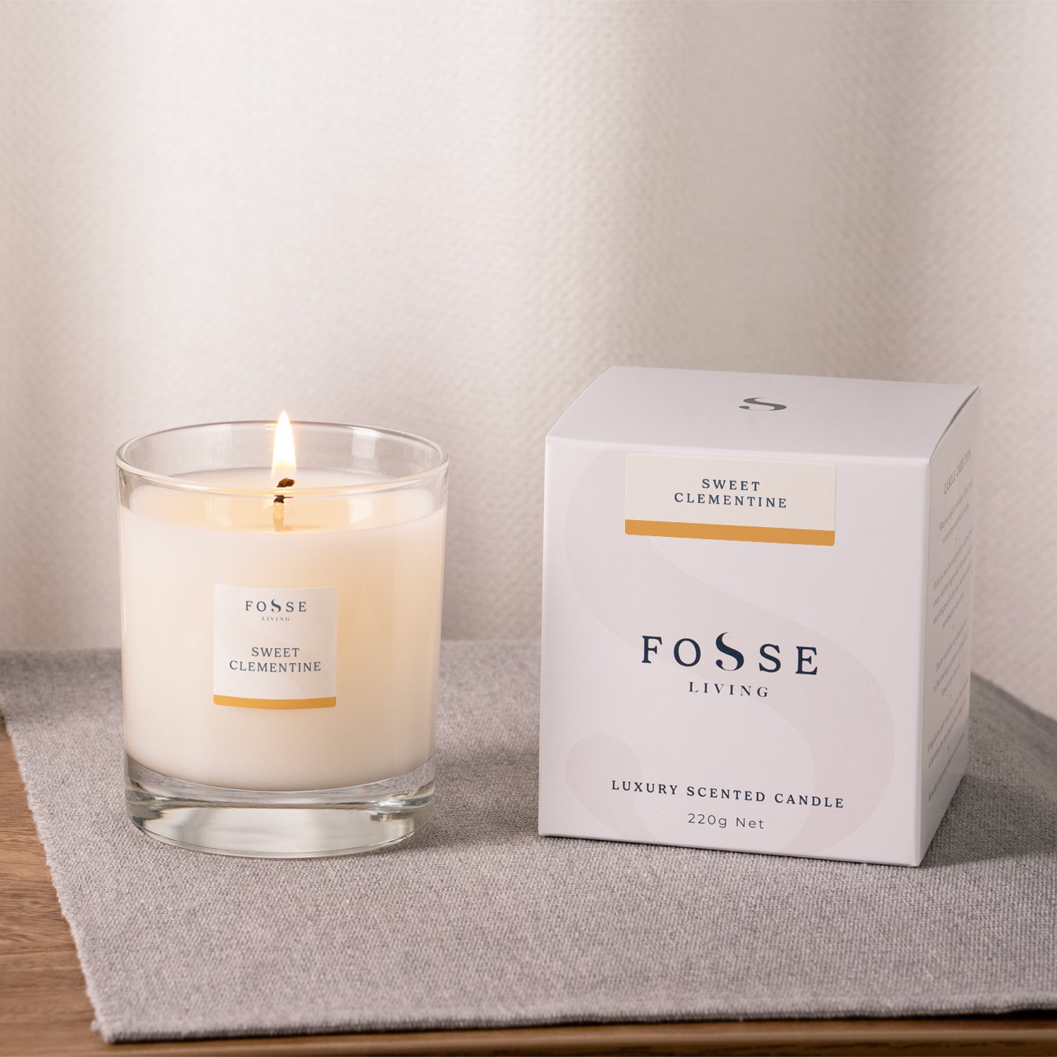 Sweet Clementine Scented Candle - Fosse Living | Luxury Home Fragrances