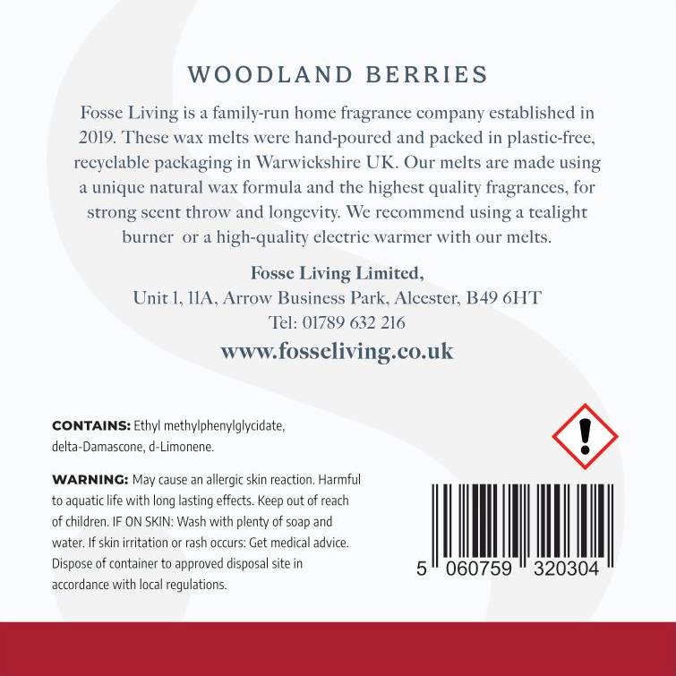 Woodland Berries Wax Melts - 16 Pack - Fosse Living | Luxury Home Fragrances