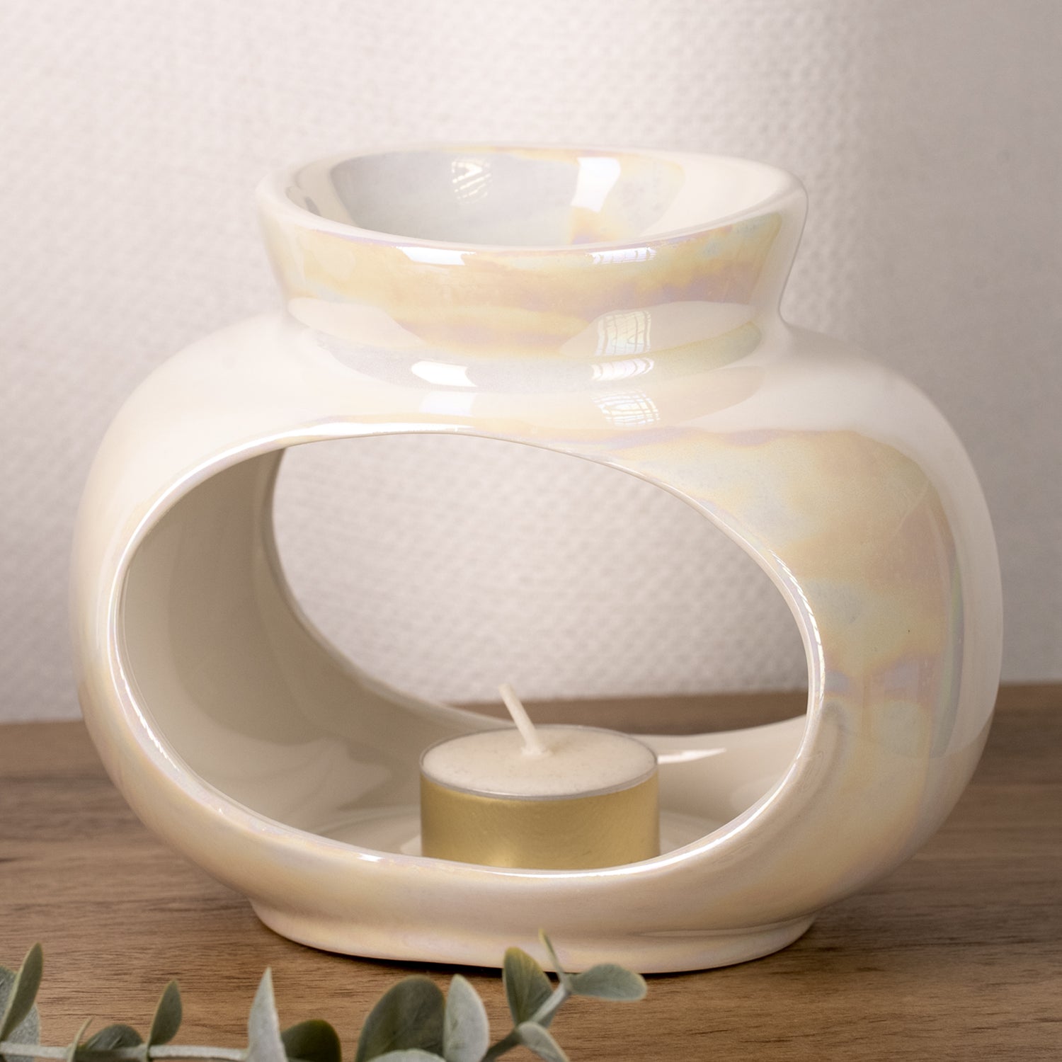 Oval Lustre Single Wax Melter - Fosse Living | Luxury Home Fragrances