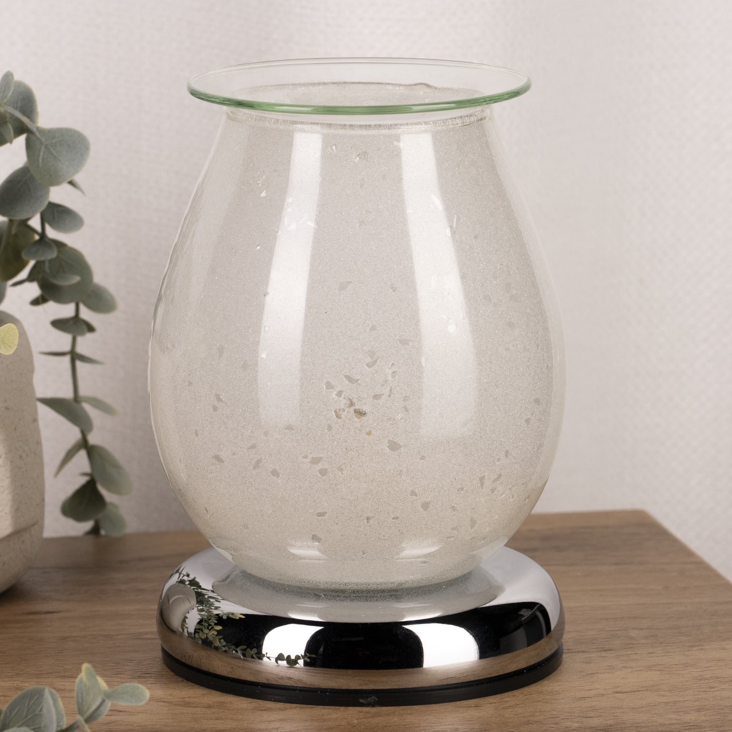 Oval Sherbet Pearl Electric Touch Wax Melter - Fosse Living | Luxury Home Fragrances