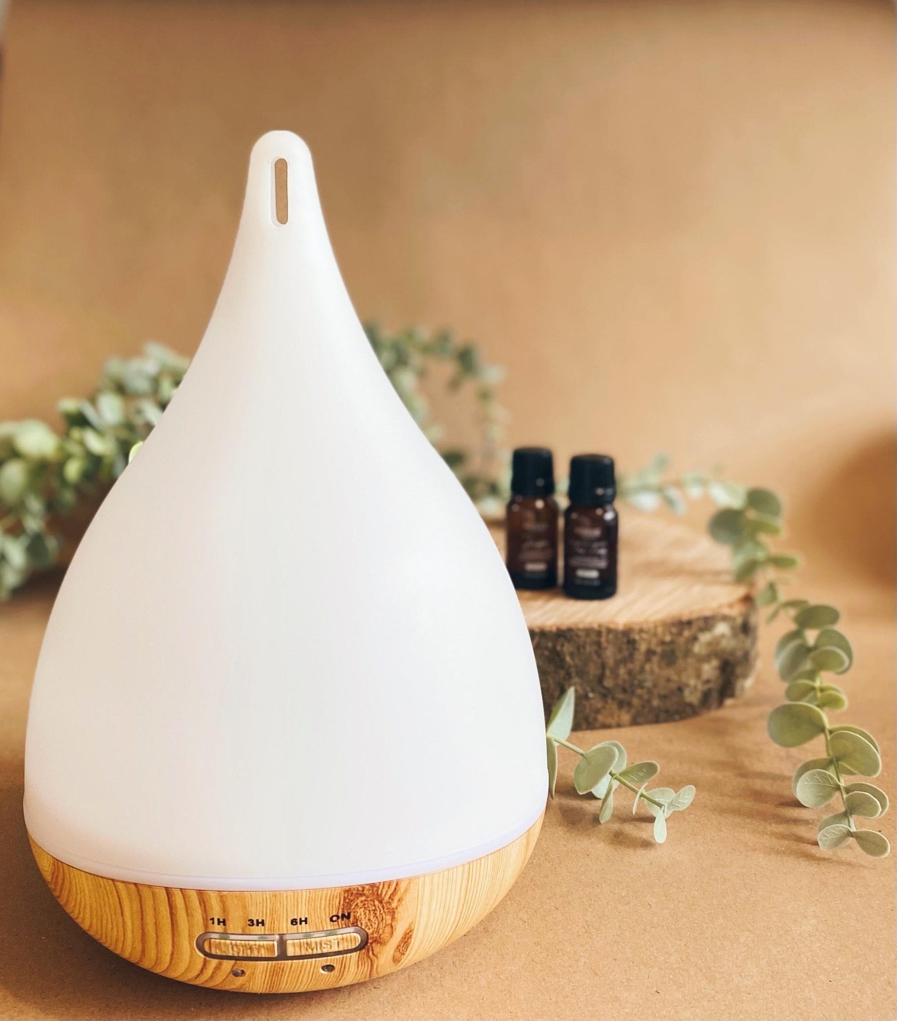 White LED Wooden Effect Ultrasonic Diffuser/Humidifier - Fosse Living | Luxury Home Fragrances